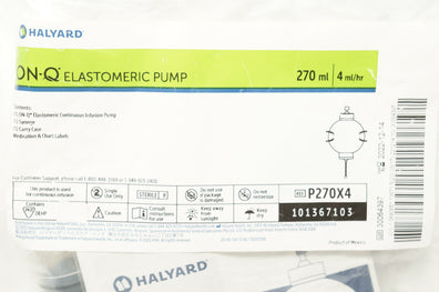 Halyard P270X4 On-Q Elastomeric Pump 270ml, 4ml/hr